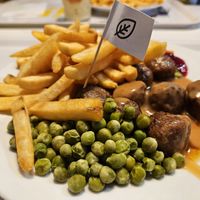 Plantbullar (with fries or mashed potatoes) at IKEA in Dusseldorf