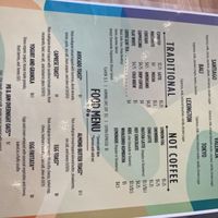 Menu  at Voyager Craft Coffee in Cupertino