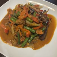 Prik Khing with Mock duck  at Noon Thai Plus Vegan in Englewood