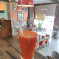 Fresh Carrot Juice at Common Grounds Cafe in Siem Reap