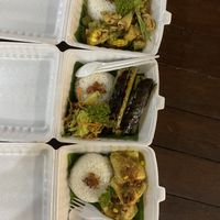 3 vegan dishes  at Dmas Yummy Warung & Grill in Lembongan