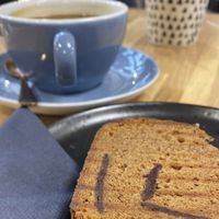 Vegan banana bread - sells out fast!  at Two Brothers Coffee in Warrington