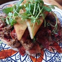 Vegan stack. Haggis, mushrooms and tatty scones. at Stag and Thistle in Glasgow