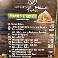 Vegan menu at Veggie Haus in Dresden