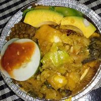 Wednesday meal. Vegan Oil Down. at Vegan Vibes in St Georges