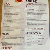 Menu  at Slurping Turtle in Columbus