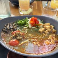 Green curry ramen  at Ama  in Hanalei