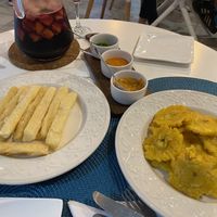Fried yuca and tostones  at Serenity in Mindo