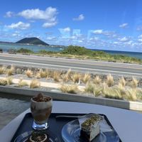 The signature with oat milk   at orrrn in Jeju