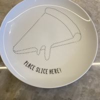 Cute plates   at pizza marumo in Tokyo