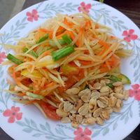 Papaya salad at Joy's Place in Pai