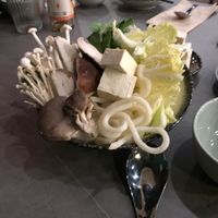 Vegan mushroom for hot pot at Bacogai in Alameda
