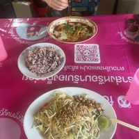 Pad Thai and red Curry  at Samosa Thai Restaurant in Koh Tao