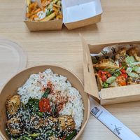 Pad kra pao, loaded fries, wontons at Salt N Fire in Inverness