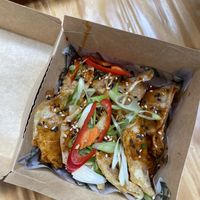 Kimchi wontons   at Salt N Fire in Inverness