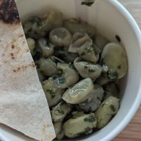 Broad beans at Salt N Fire in Inverness