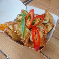 Gyozas at Salt N Fire in Inverness