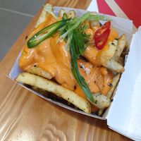 korean mayo loaded fries at Salt N Fire in Inverness