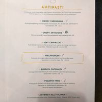 Start menu of Basta. at BASTA Urban Italian in Borlaenge