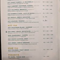 Wine menu of Basta. at BASTA Urban Italian in Borlaenge