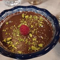 Chocolate pannacotta (dessert) at BASTA Urban Italian in Borlaenge