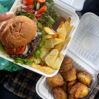 Burger box at The Ital Kitchen in Bridgetown