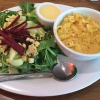 Mac n cheese & fresh little salad, amazing! at Veggie Grill by Next Level in Portland