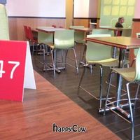One of the seating areas--clean and bright.  at Next Level Veggie Grill in Portland