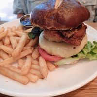 Burger at Next Level Veggie Grill in Portland