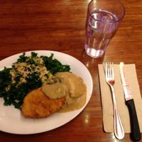 crispy chickin' plate at Next Level Veggie Grill in Portland