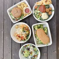 Food for 5! Thoroughly enjoyed everything 😊  at Veggie Grill by Next Level in Portland