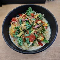 seasonal ramen (soymilk and bazil sauce) at Tsukemen Zuppa - (つけ麺zuppa) in Tokyo