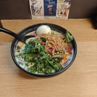 Soy milk ramen with extra egg and soy meat at Tsukemen Zuppa - (つけ麺zuppa) in Tokyo