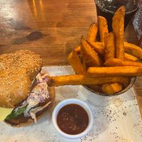 beyond meat burger  at The Auctioneers in Inverness