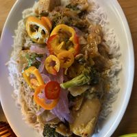 Tofu plate (prob our favorite item)  at Despacito in Burlington