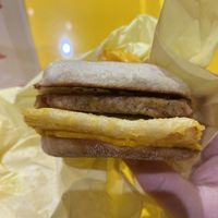 Egg, sausage and cheese muffin  #Veganuary at Mr.Charlie's - San Francisco in San Francisco