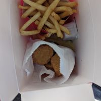 Fries, nuggets, and chicken sando under... #Veganuary at Mr.Charlie's - San Francisco in San Francisco