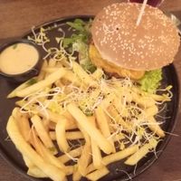 The garden kitchen burger at The Keep Garden Kitchen in Salzburg