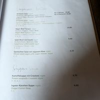 Speisekarte at The Keep Garden Kitchen in Salzburg