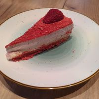 Piece of vegan cheesecake at Coco Chan in Aachen