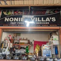 Food at Nonie Villa's in Anda