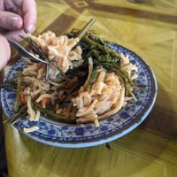 Pancit with kang kong at Nonie Villa's in Anda