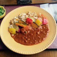 curry rice dish at Prunus in Kyoto