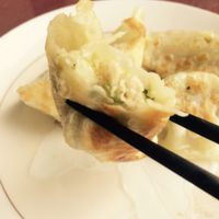 The gyoza were very good. at Prunus in Kyoto