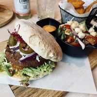 Spicy Oystermushroom Burger   at Breakaway in Sint Geertruid