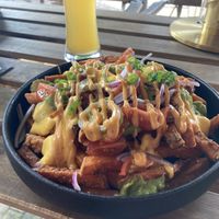 Loaded zoete aardappelfriet  at Breakaway in Sint Geertruid