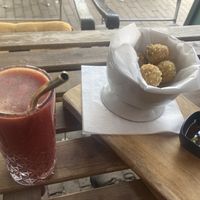 Groene curry bitterballen   at Breakaway in Sint Geertruid