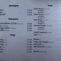 Menu  at Cafe Erde in Graz