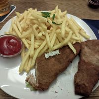 Schnitzel at Cafe Erde in Graz
