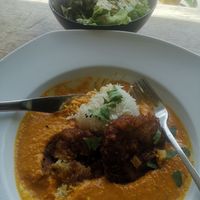 Daily menu (Aloo Kofta) at Cafe Erde in Graz